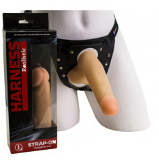 Приятный на ощупь фаллоимитатор на поясе Харнесс - 16,5 см.