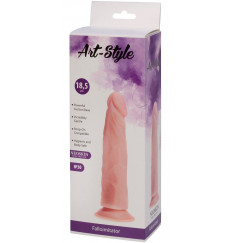 Классический фаллоимитатор на присоске ART-Style №30 - 19,5 см.