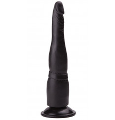 Чёрный анальный фаллоимитатор на подошве-присоске - 18,5 см.