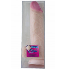 Гигантский фаллоимитатор с мошонкой и присоской - 29 см.