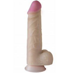 Гигантский фаллоимитатор с мошонкой и присоской - 29 см.