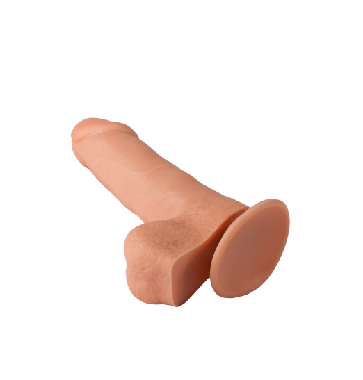 Гелевый фаллоимитатор-реалистик на присоске - 15,5 см.