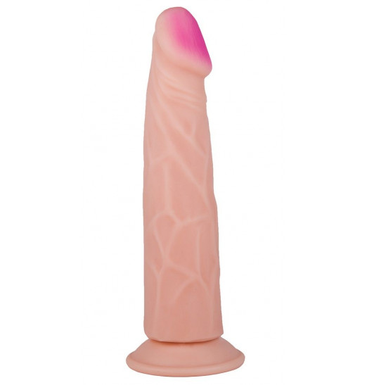 Нежный фаллоимитатор на присоске - 20,5 см. Нежный фаллоимитатор на присоске - 20,5 см.