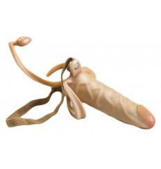 Пустотелый фаллопротез с многоточечной фиксацией - 18 см.