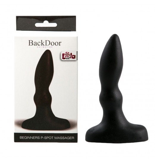Черный анальный стимулятор Beginners p-spot massager - 11 см.