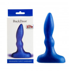 Синий анальный стимулятор Beginners p-spot massager - 11 см.