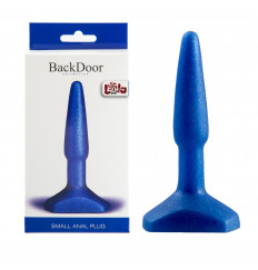 Синий анальный стимулятор Small Anal Plug - 12 см.