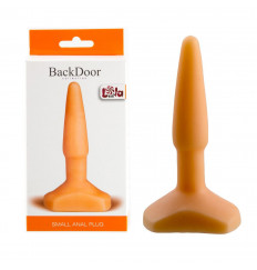 Оранжевый анальный стимулятор Small Anal Plug flash - 12 см.