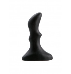 Рифленый черный анальный стимулятор Small ripple plug - 10 см.