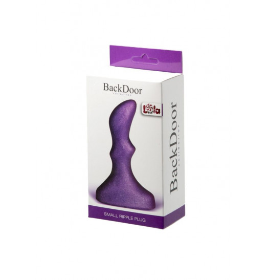 Фиолетовый анальный стимулятор Small ripple plug - 10 см.