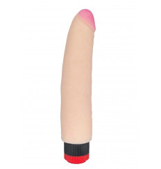 Реалистичный вибратор со встроенным пультом - 21,7 см.