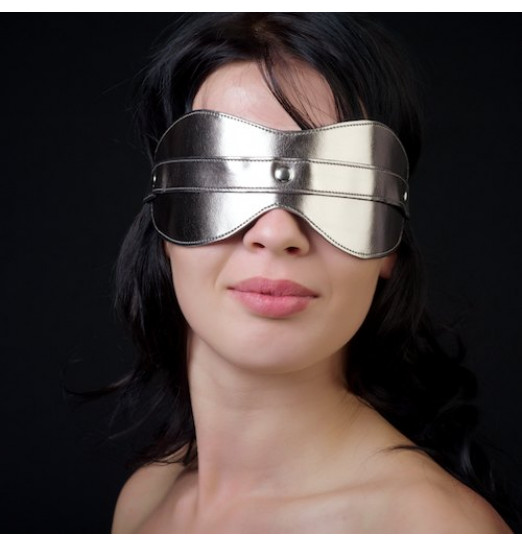 Маска на глаза из искусственной кожи цвета бронзы