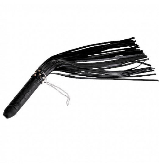 Чёрная плеть Ракета с рукоятью из латекса и хвостами из кожи - 65 см. Чёрная плеть Ракета с рукоятью из латекса и хвостами из кожи - 65 см.