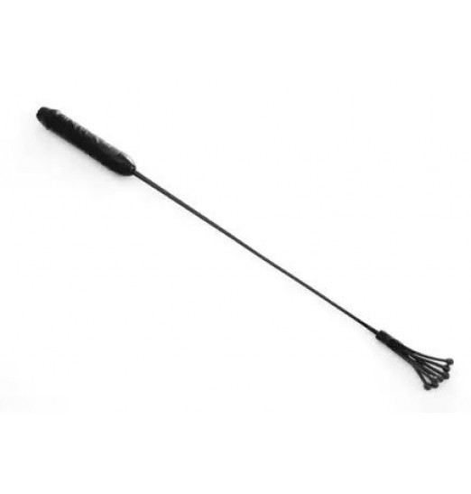 Чёрный стек с рукоятью-фаллосом - 62 см.