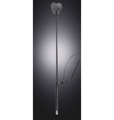 Чёрный стек с шлепком-сердечком - 70 см.