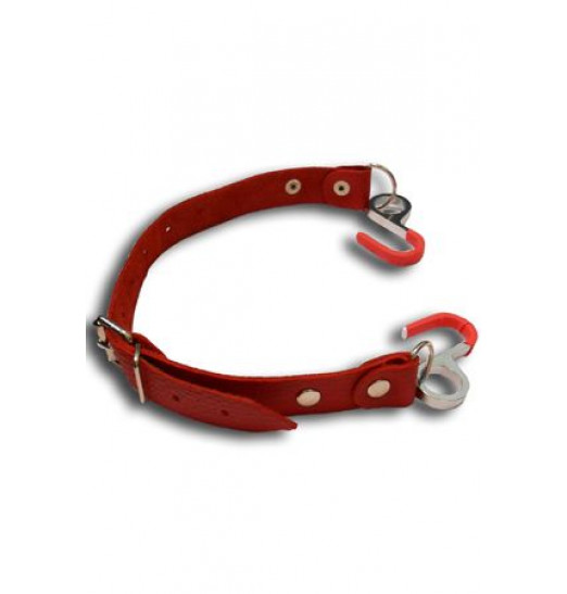 Красный кляп с крючками  Вечная улыбка