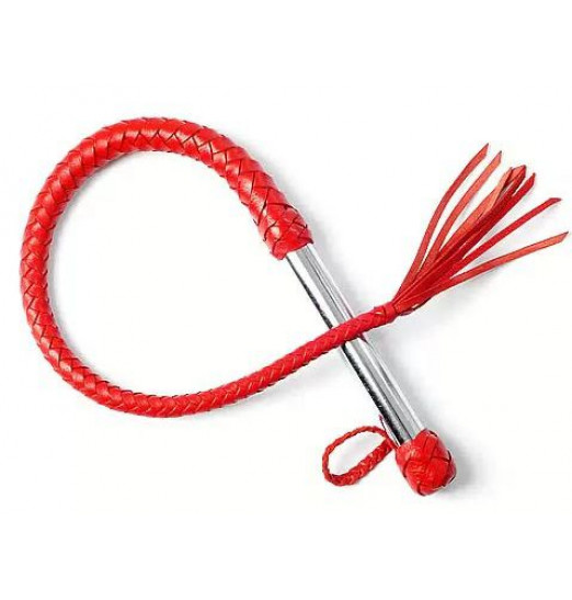 Однохвостая красная плеть с хлопушкой - 70 см.