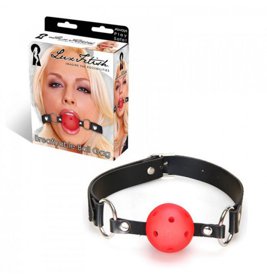 Кляп-шарик на ремне с возможностью дышать