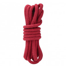 Красная хлопковая веревка для связывания - 3 м.