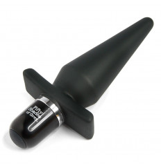 Черная анальная пробка с вибрацией Delicious Fullness Vibrating Butt Plug - 14 см.