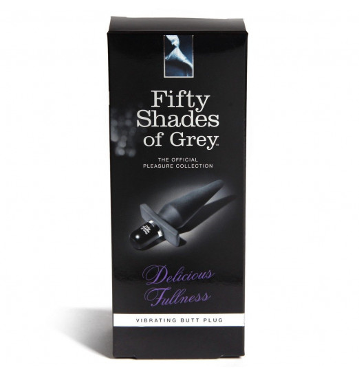 Черная анальная пробка с вибрацией Delicious Fullness Vibrating Butt Plug - 14 см.