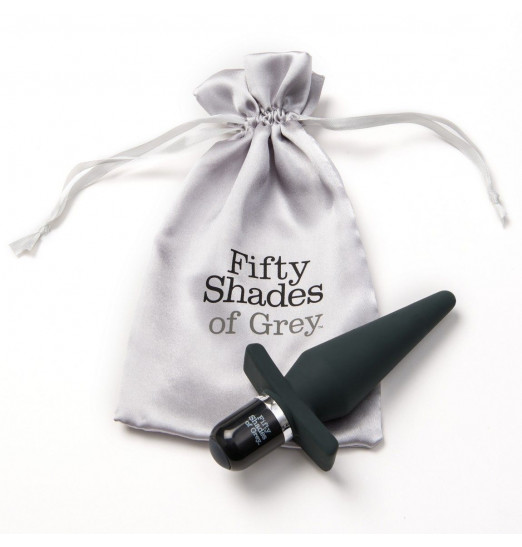 Черная анальная пробка с вибрацией Delicious Fullness Vibrating Butt Plug - 14 см.