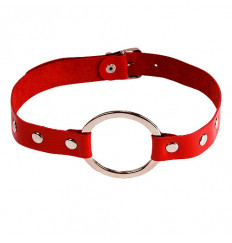 Кляп-кольцо на красных ремешках Кляп-кольцо на красных ремешках