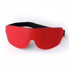 Красная кожаная маска на глаза на резиночке Красная кожаная маска на глаза на резиночке