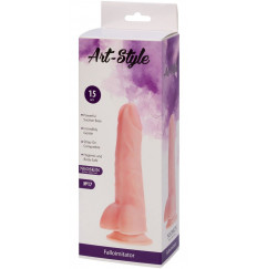 Фаллоимитатор на присоске ART-Style №17 с выраженным рельефом - 19 см.
