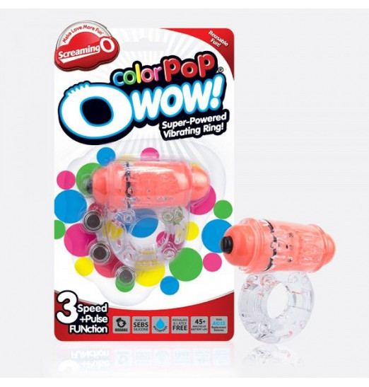 Неоновое оранжевое кольцо на пенис O wow! Неоновое оранжевое кольцо на пенис O wow!