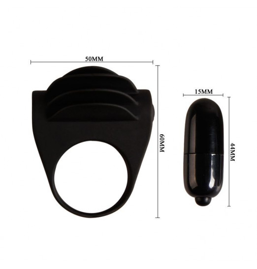 Рифленое эрекционное кольцо с вибрацией Chester