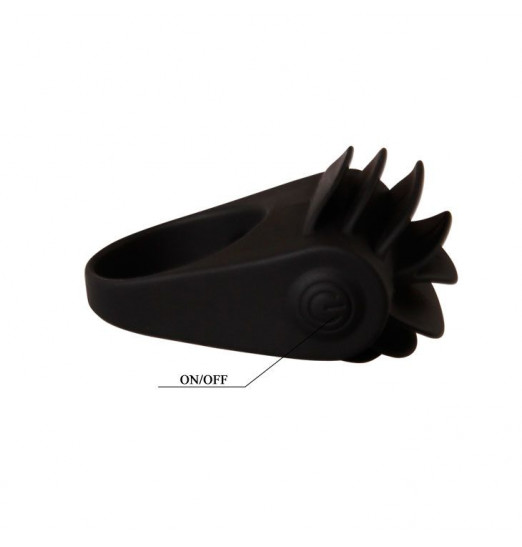 Рифленое эрекционное кольцо с вибрацией Chester