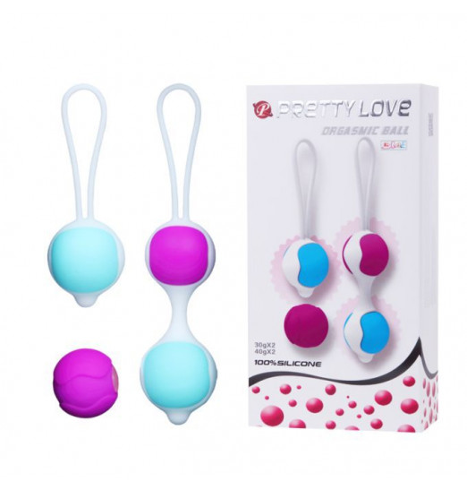 Разноцветные вагинальные шарики Orgasmic balls silicone Разноцветные вагинальные шарики Orgasmic balls silicone