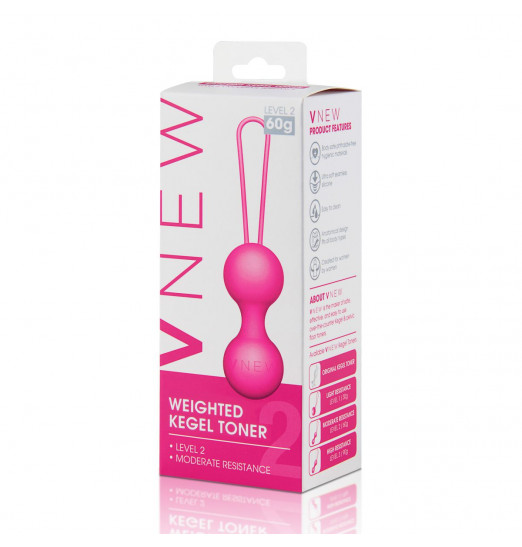 Розовые вагинальные шарики VNEW level 2