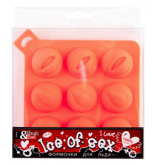 Формочка для льда оранжевого цвета