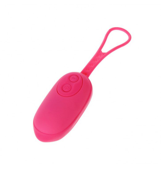 Розовое виброяйцо с петлей Cedric - 13,8 см.