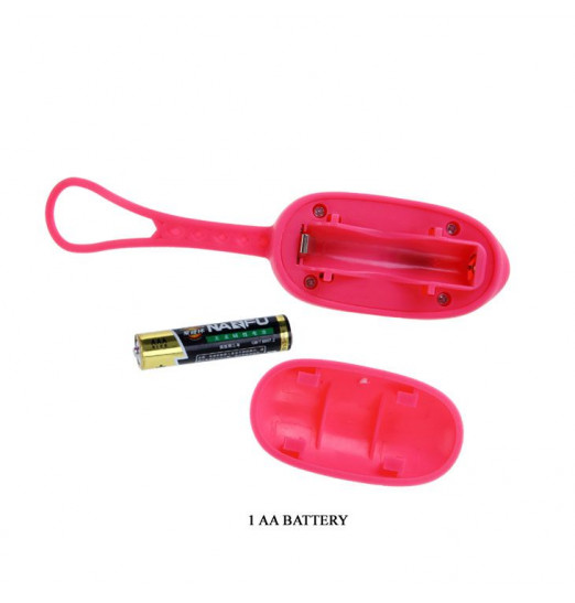 Розовое виброяйцо с петлей Cedric - 13,8 см.