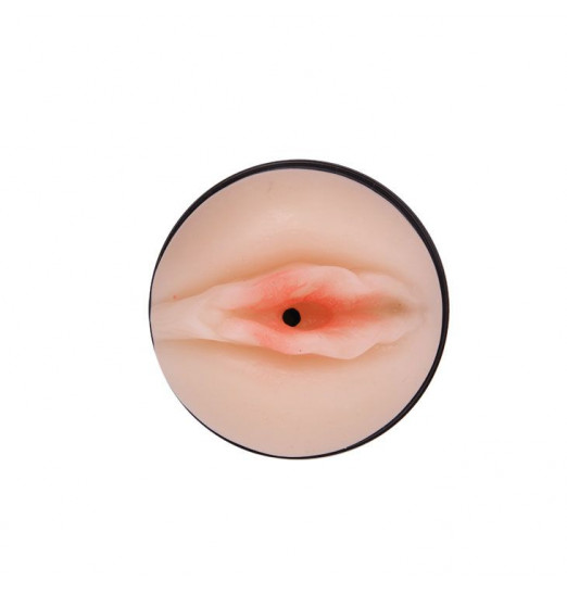 Мастурбатор-вагина в колбе с 7 скоростями вибрации и выносным пультом