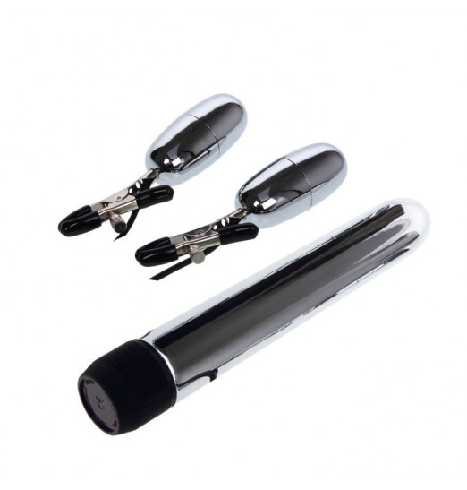 Набор из вибратора и вибростимуляторов для груди Набор из вибратора и вибростимуляторов для груди