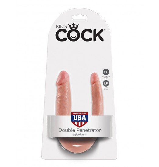 Двусторонний фаллоимитатор U-Shaped Small Double Trouble - 33,5 см.