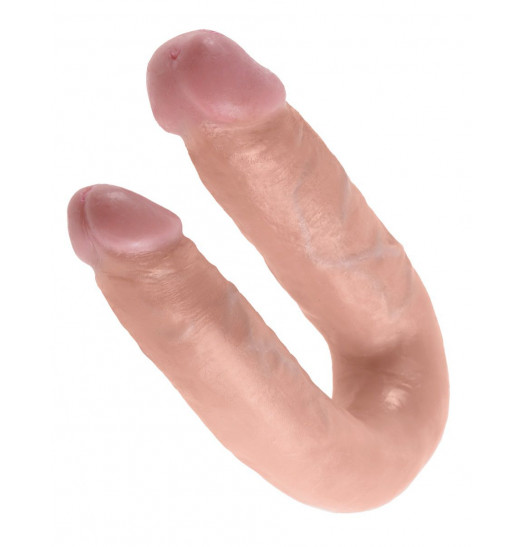 Двусторонний фаллоимитатор U-Shaped Medium Double Trouble - 34,6 см.