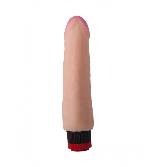 Реалистичный вибромассажер телесного цвета - 18 см.