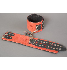 Широкие красные поножи без подкладки