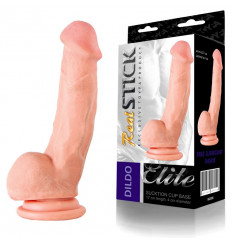 Реалистичный фаллоимитатор на присоске - 15 см.