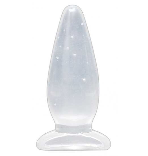 Прозрачный анальный массажер - 11,5 см.