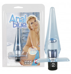 Бледно-голубой анальный массажер - 11 см.