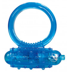 Силиконовое голубое виброкольцо