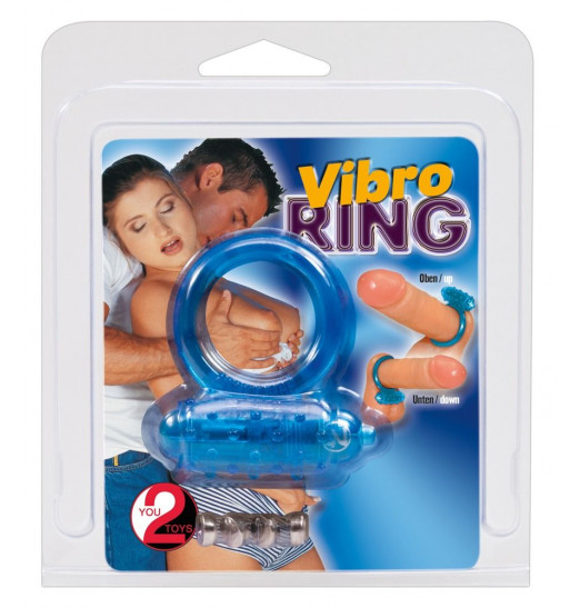 Силиконовое голубое виброкольцо