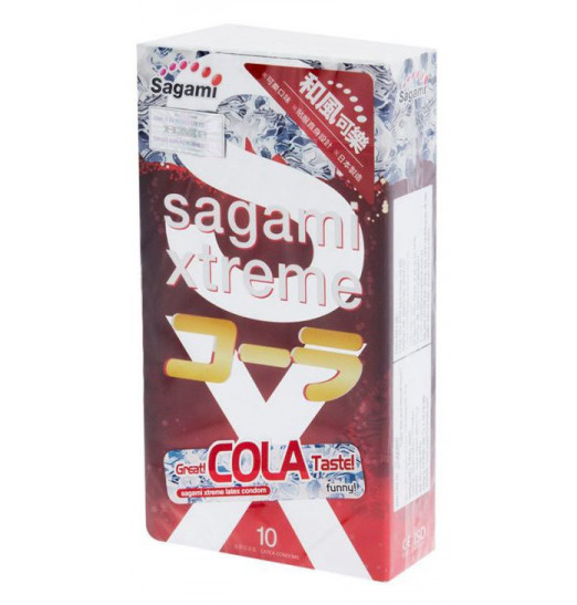 Ароматизированные презервативы Sagami Xtreme Cola - 10 шт.