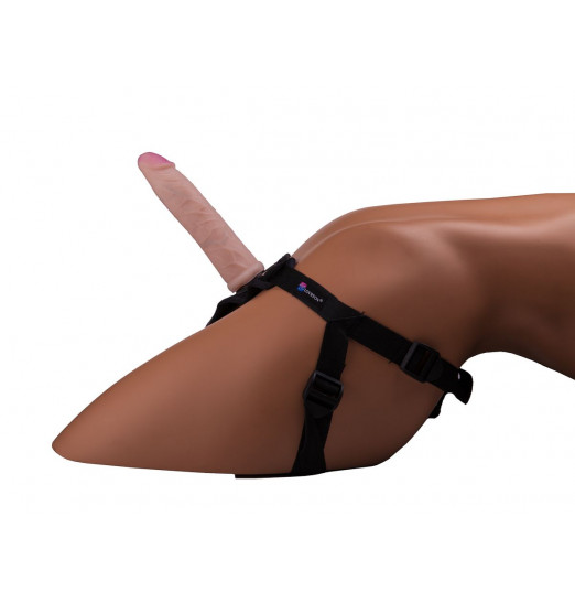 Женский страпон LESBI с вагинальной пробочкой - 17 см. Женский страпон LESBI с вагинальной пробочкой - 17 см.